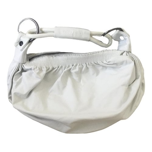 Pre-owned Miu Miu Leather Handbag In White