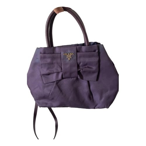 Pre-owned Prada Tessuto Cloth Crossbody Bag In Purple