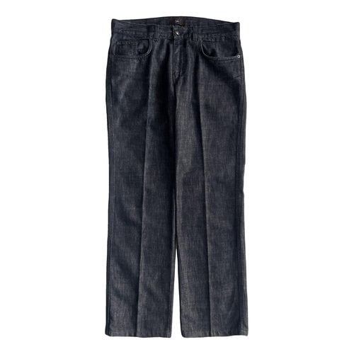 Pre-owned Zegna Straight Jeans In Black