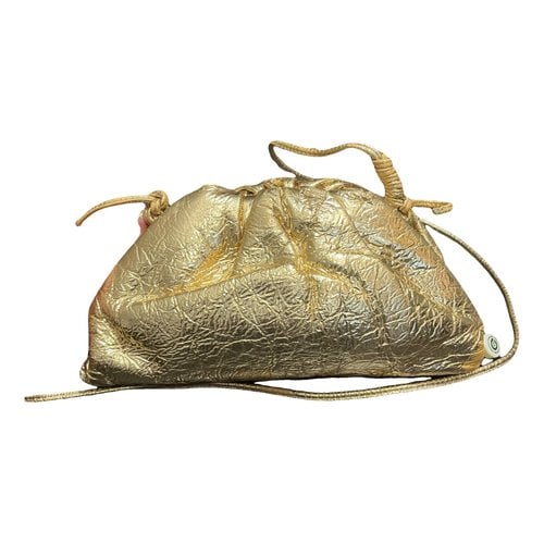 Pre-owned Bottega Veneta Pouch Leather Handbag In Gold