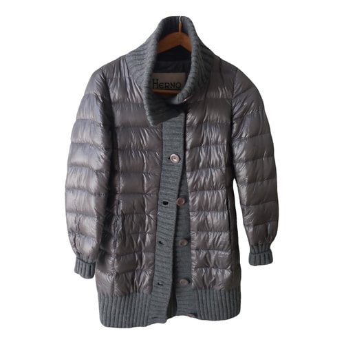 Pre-owned Herno Puffer In Anthracite