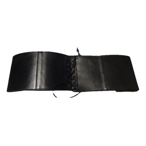 Pre-owned Wolford Leather Belt In Black