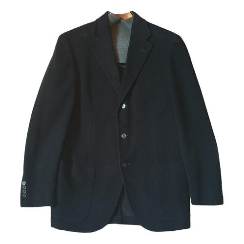 Pre-owned Polo Ralph Lauren Velvet Vest In Black