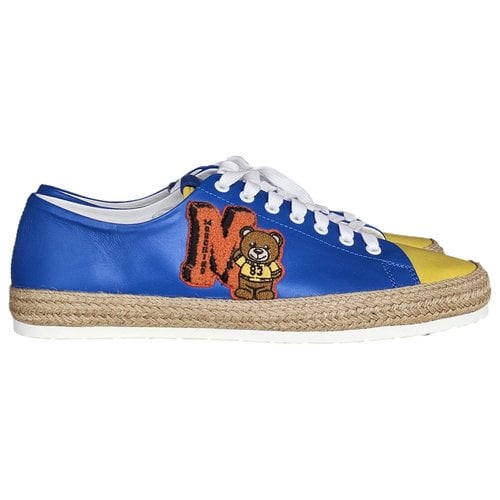 Pre-owned Moschino Leather Low Trainers In Multicolour