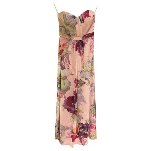 Pre-owned Ted Baker Silk Maxi Dress In Pink