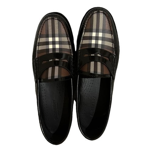 Pre-owned Burberry Leather Flats In Black