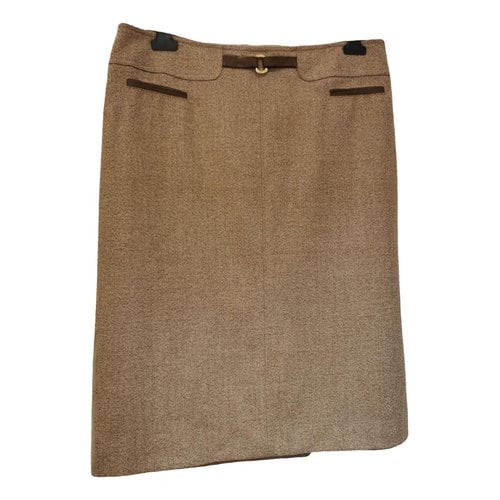 Pre-owned Burberry Wool Skirt Suit In Brown