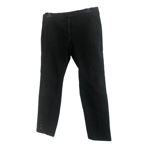 Pre-owned Joseph Straight Pants In Black