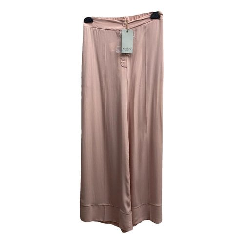 Pre-owned Kaos Silk Large Pants In Pink