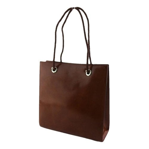 Pre-owned Cartier Trinity Leather Tote In Brown