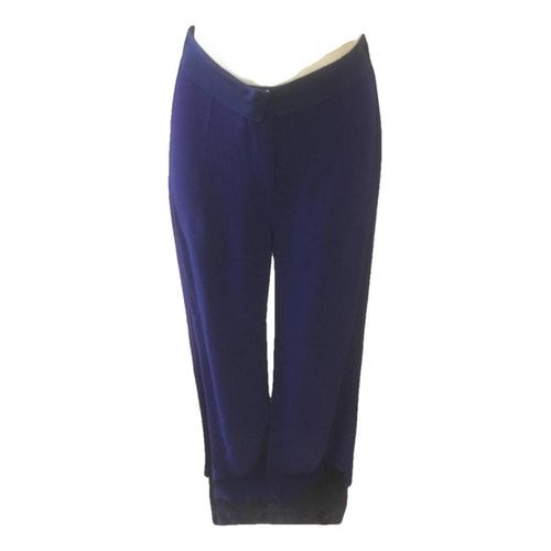 Pre-owned Patrizia Pepe Straight Pants In Blue