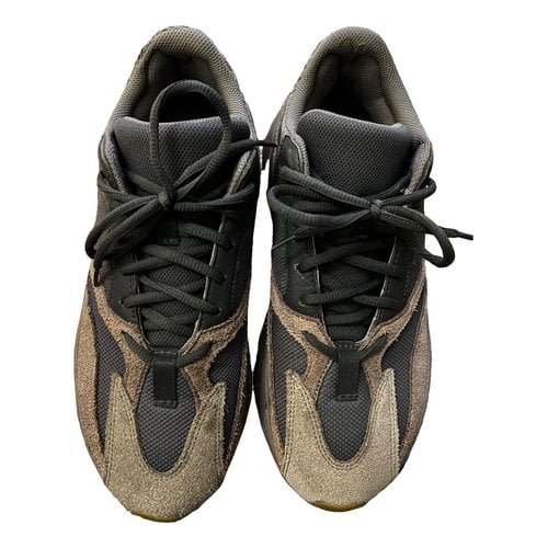 Pre-owned Yeezy X Adidas Boost 700 V1 Leather Low Trainers In Grey