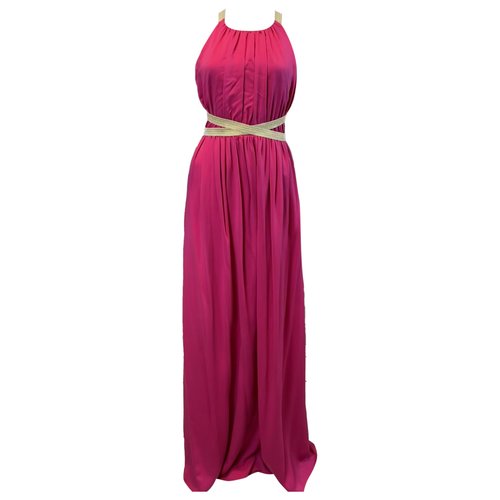 Pre-owned Max Mara Atelier Silk Maxi Dress In Pink