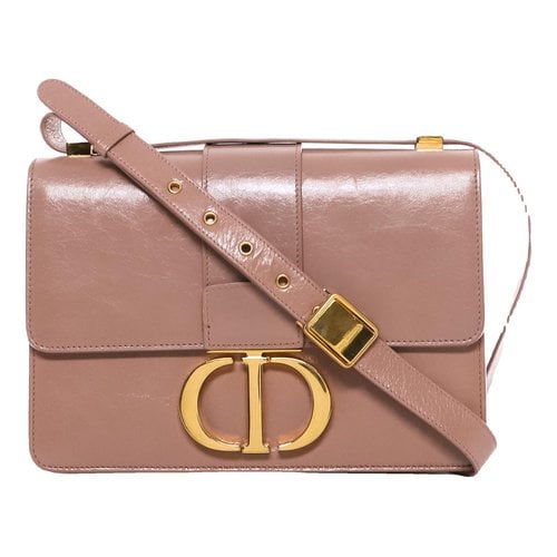 Pre-owned Dior 30 Montaigne Leather Crossbody Bag In Pink