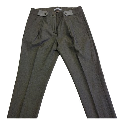Pre-owned Fabiana Filippi Straight Pants In Brown