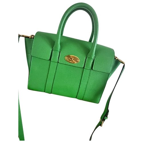 Pre-owned Mulberry Bayswater Small Leather Handbag In Green