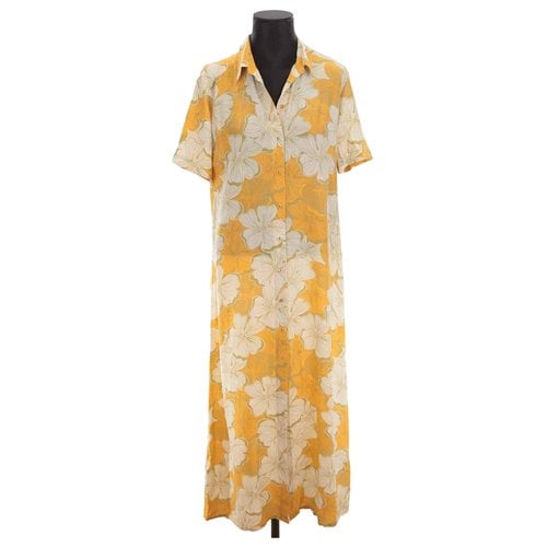 Pre-owned Attic And Barn Maxi Dress In Yellow