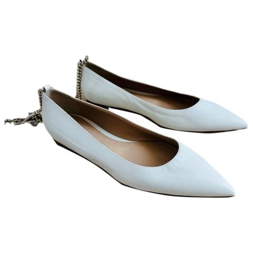 Pre-owned Gianvito Rossi Leather Flats In White