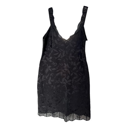 Pre-owned Zadig & Voltaire Silk Mini Dress In Black
