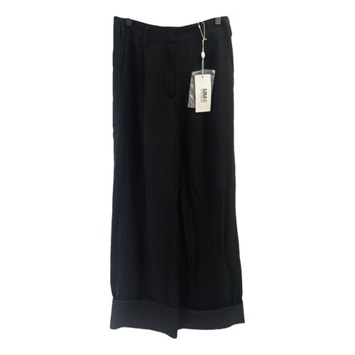Pre-owned Mm6 Maison Margiela Straight Pants In Black