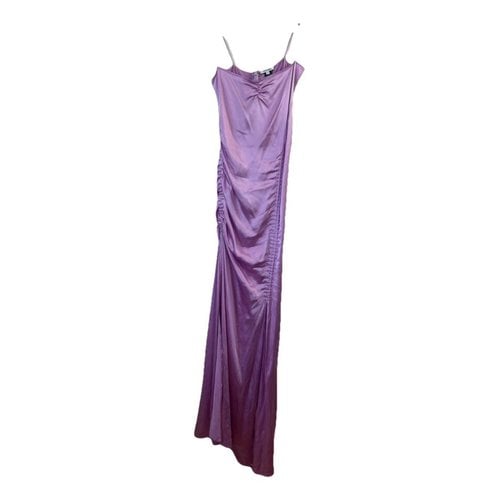 Pre-owned Priscavera Silk Maxi Dress In Purple