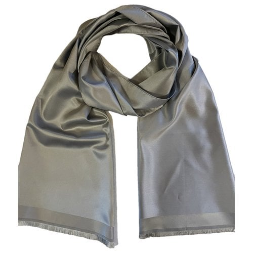 Pre-owned Saint Laurent Silk Scarf In Silver