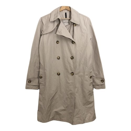Pre-owned Moncler Trench In Beige