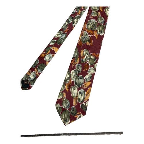 Pre-owned Givenchy Silk Tie In Burgundy