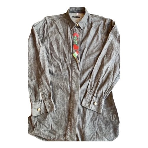 Pre-owned Moschino Blouse In Grey