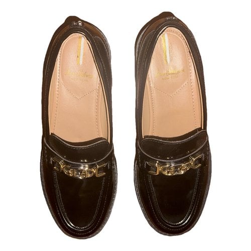Pre-owned Sam Edelman Patent Leather Flats In Black