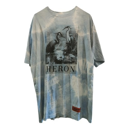 Pre-owned Heron Preston T-shirt In Blue
