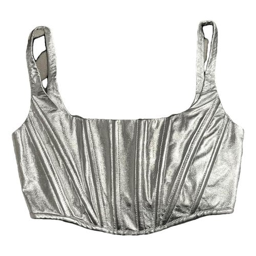 Pre-owned Marc Jacobs Leather Corset In Silver