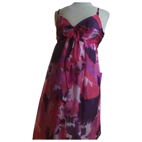 Pre-owned Tara Jarmon Silk Mid-length Dress In Multicolour