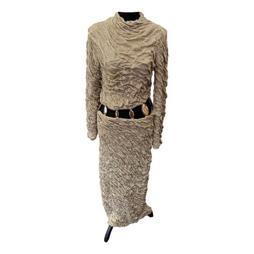 Pre-owned Jonathan Simkhai Mid-length Dress In Gold