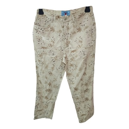 Pre-owned Les Copains Trousers In Beige