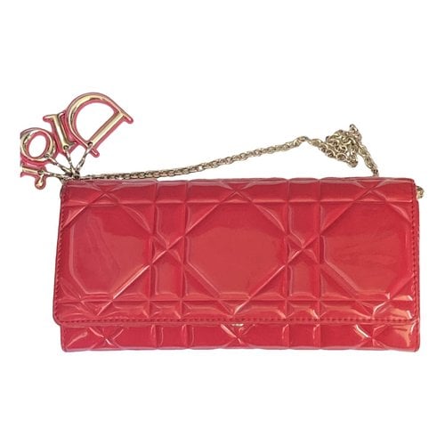 Pre-owned Dior Patent Leather Crossbody Bag In Pink