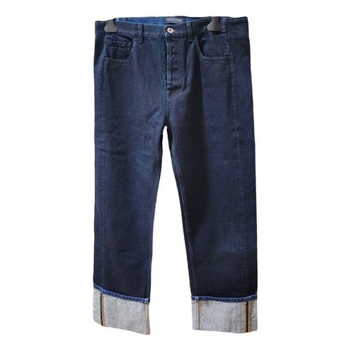 Pre-owned Valentino Straight Jeans In Blue