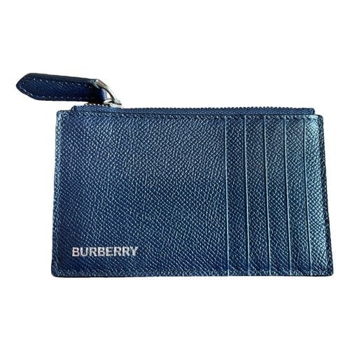 Pre-owned Burberry Leather Small Bag In Blue