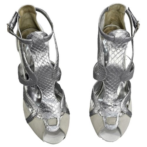Pre-owned Barbara Bui Leather Sandal In Silver
