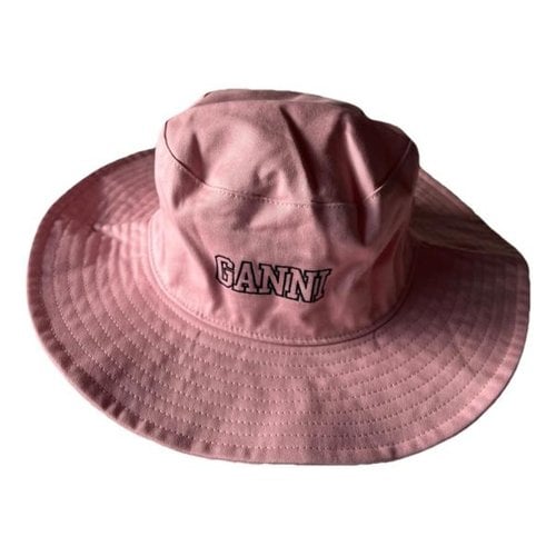 Pre-owned Ganni Cap In Pink