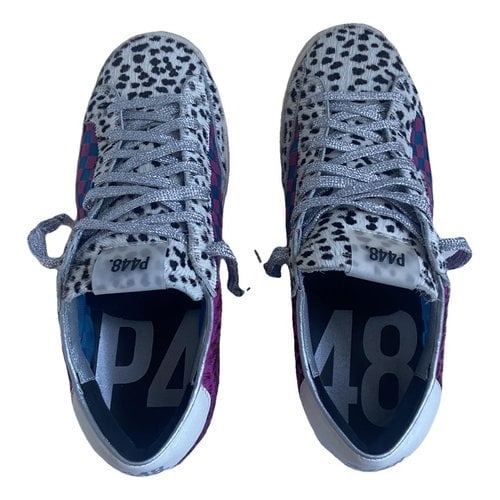 Pre-owned P448 Leather Trainers In Multicolour
