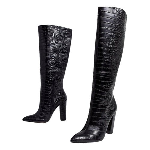 Pre-owned Aldo Leather Boots In Black