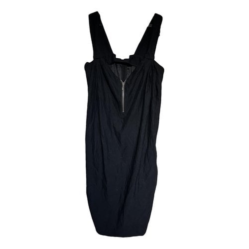 Pre-owned See By Chloé Linen Mid-length Dress In Black