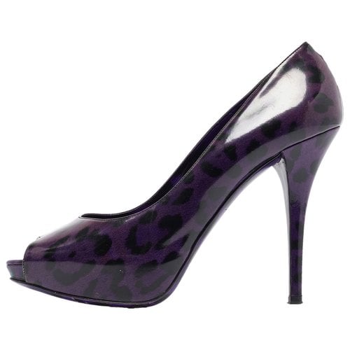 Pre-owned Dolce & Gabbana Patent Leather Heels In Purple