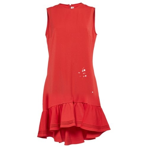 Pre-owned Victoria Beckham Wool Dress In Red