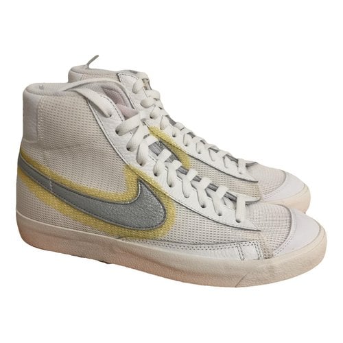 Pre-owned Nike Blazer Cloth Trainers In White