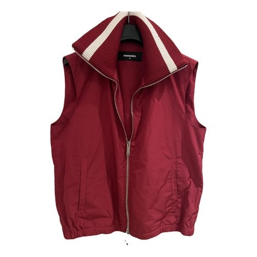 Pre-owned Dsquared2 Vest In Burgundy