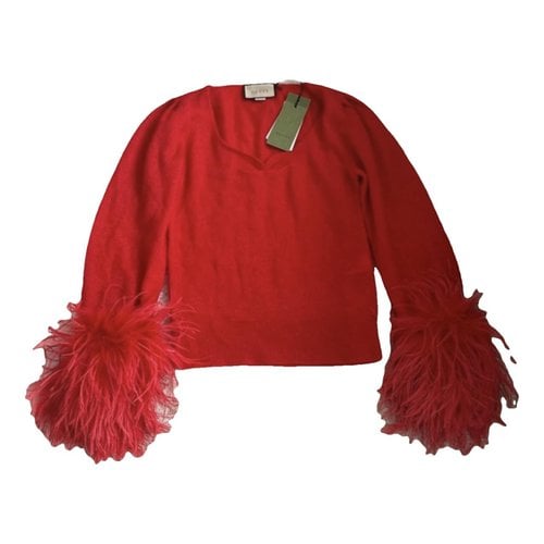 Pre-owned Gucci Cashmere Jumper In Red