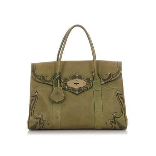 Pre-owned Mulberry Bayswater Leather Tote In Green