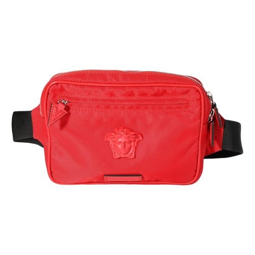 Pre-owned Versace Leather Handbag In Red